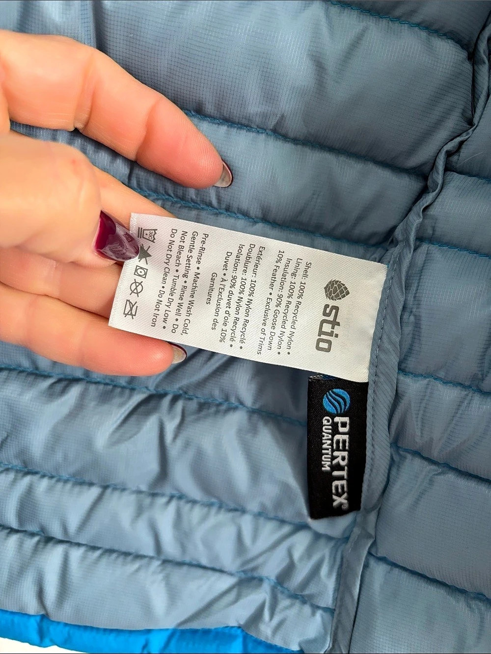 Stio Kids' Down Hooded Jacket Puffer Blue Boys 8 - Picture 6 of 6